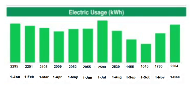Annual electricity consumption