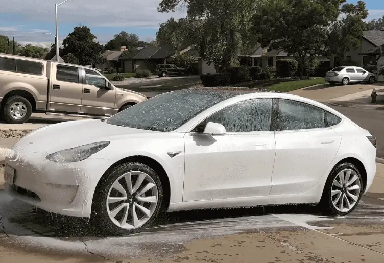 how to wash your tesla